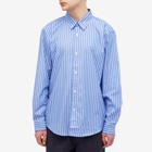 POP Trading Company Men's Logo Striped Shirt in Blue