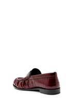 Saint Laurent Le Loafer 15 Glossed Leather Loafers Burgundy