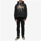 Palm Angels Men's Sequins Kill The Bear Popover hoody in Black/Gold