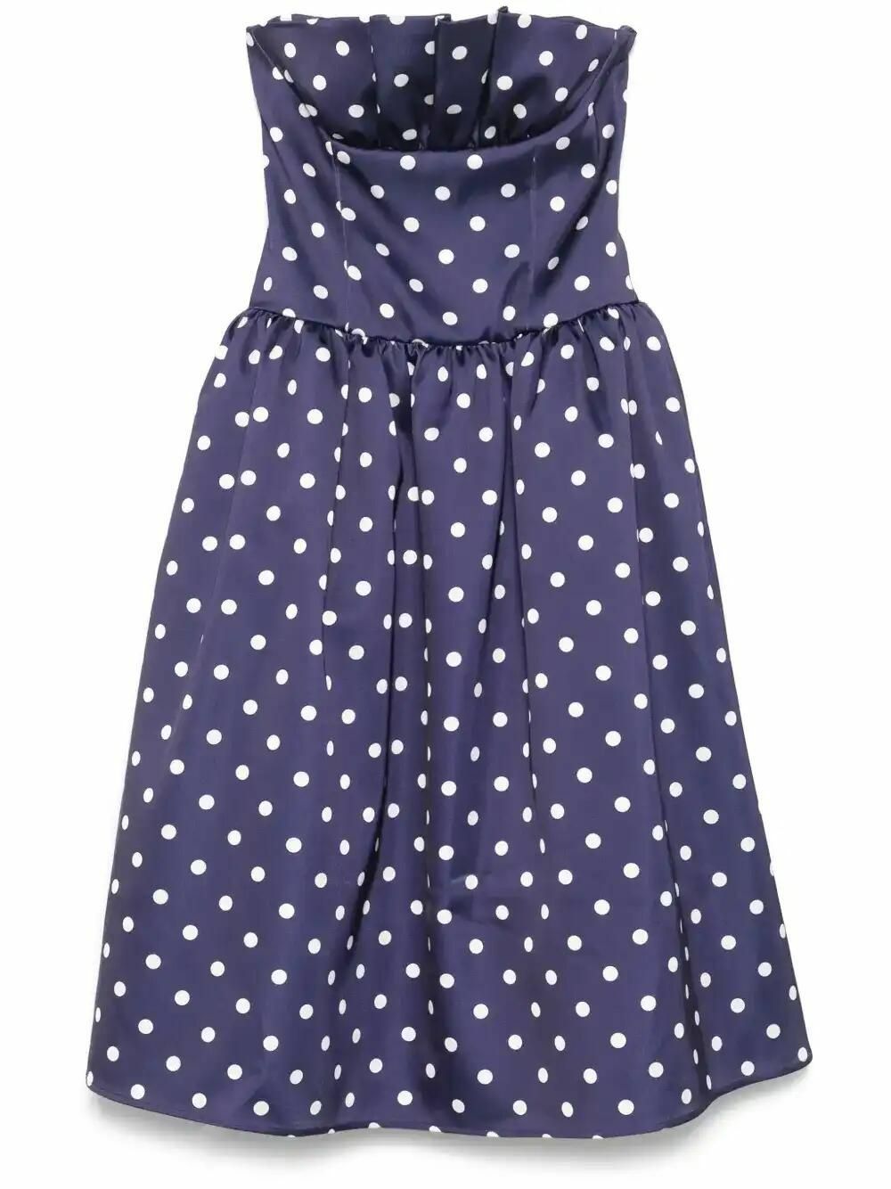 Self-Portrait Polka-Dot Midi Dress Self-Portrait