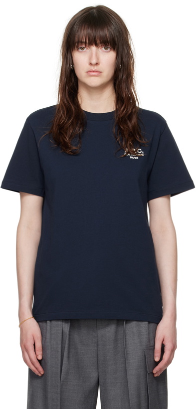 Photo: A.P.C. Navy Standard 'Rue Madame' T-Shirt