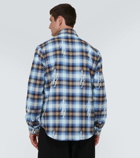 Amiri Staggered logo checked flannel shirt