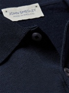 John Smedley - Belper Slim-Fit Merino Wool Polo Shirt - Blue