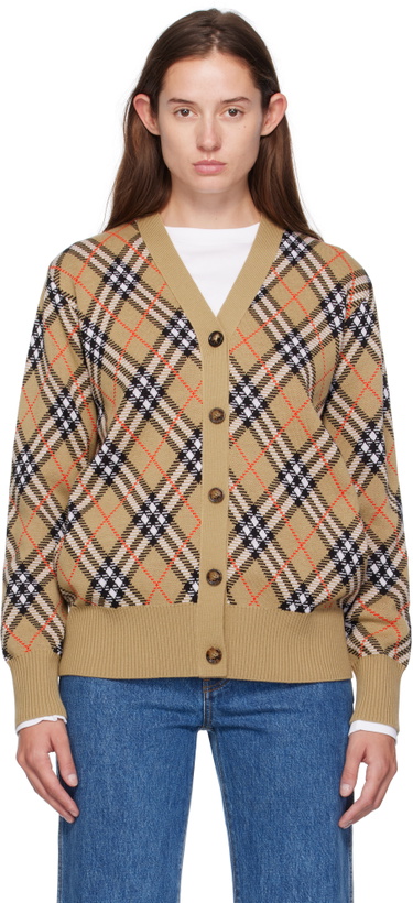 Photo: Burberry Beige Check Cardigan