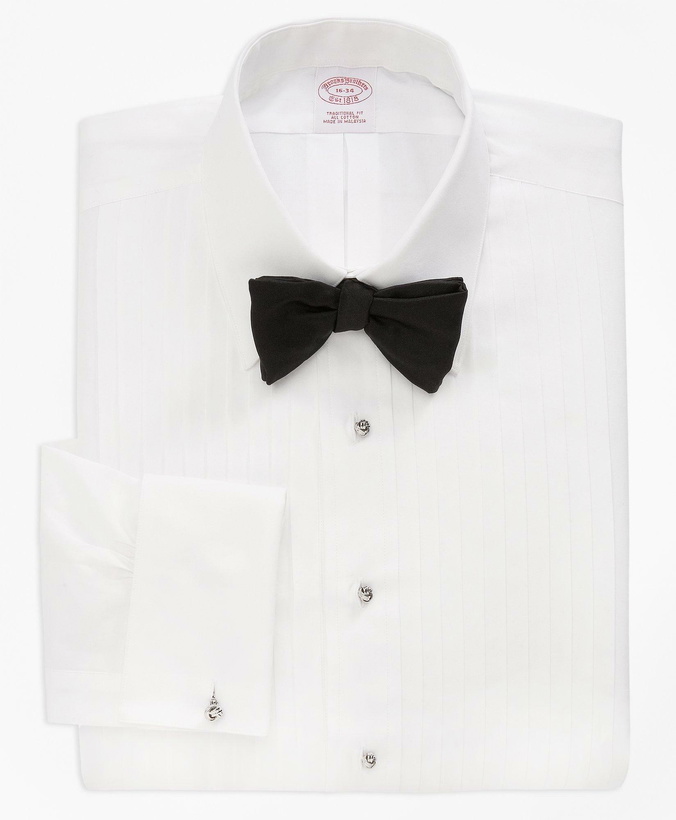 Photo: Brooks Brothers Men's Traditional Fit Ten-Pleat Tennis Collar Tuxedo Shirt | White