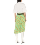 Balenciaga Printed asymmetric pleated skirt