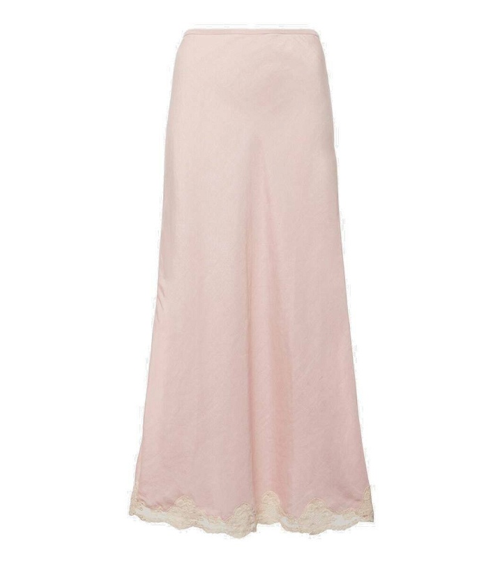 Photo: Rixo Crystal lace-trimmed maxi skirt