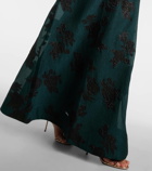 Rebecca Vallance Beryl off-shoulder lamé gown