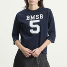 Beams Boy Women's 3/4 Sleeve Football T-Shirt in Navy