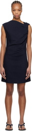 MSGM Navy Twisted Minidress
