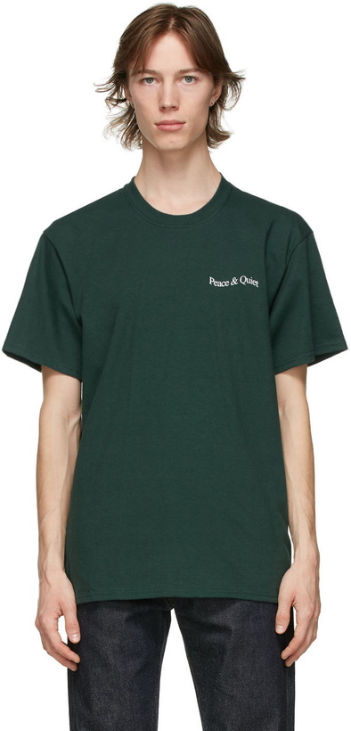 Photo: Museum of Peace & Quiet Green Warped Wordmark T-Shirt