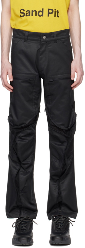Photo: Olly Shinder Black Tri-Zip Cargo Pants