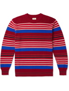 Bellerose - Racku Striped Ribbed Cotton Sweater - Red