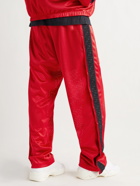 FENDI - Logo-Trimmed Cotton-Mesh Track Pants - Red