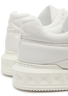 Valentino One Stud Quilted Leather Sneakers White