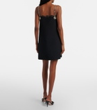 Valentino Crepe Couture embellished lace-trimmed minidress