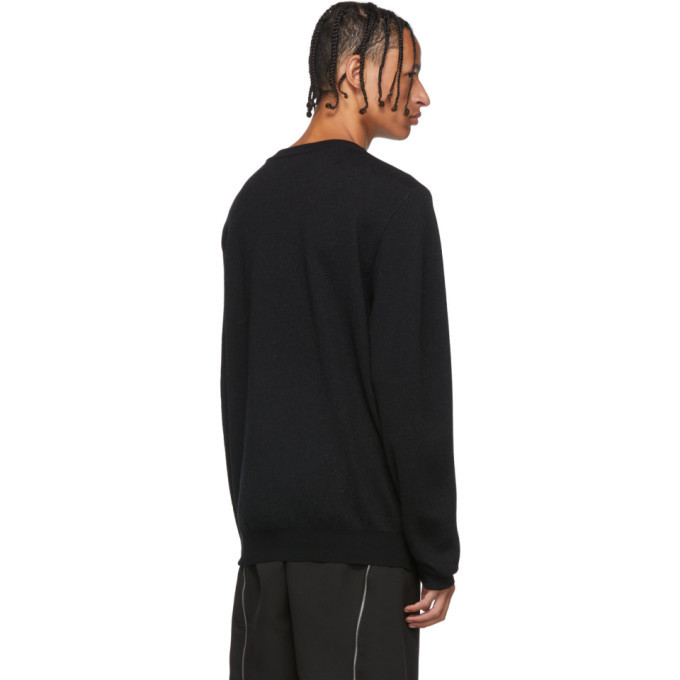 Christian Dada Black Human Jacquard Sweater