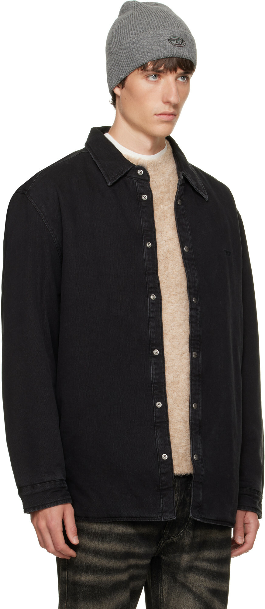 Diesel Black D-Flaim-D Denim Overshirt