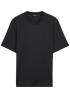 Zegna Cotton and Silk-blend T-shirt Black