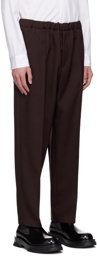 Jil Sander Burgundy Tapered Trousers