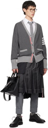 Thom Browne Gray 4-Bar Hector Cardigan