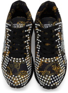 Versace Jeans Couture Black Signature Print Impulse Sneakers