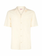 MC2 Saint Barth Man Linen Shirt Kalea With Flower Embroidery