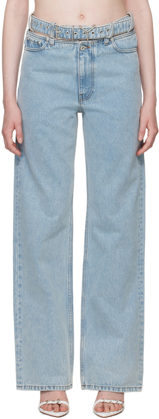 Y/Project Blue Y Belt Jeans