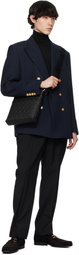 Ferragamo Black Embossed Gancini Crossbody Bag