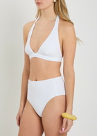 Max Mara High-waisted Stretch-polyamide Bikini Briefs White
