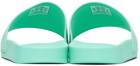 Balenciaga Green Pool Slides