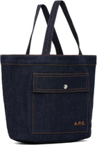 A.P.C. Navy Jade Tote