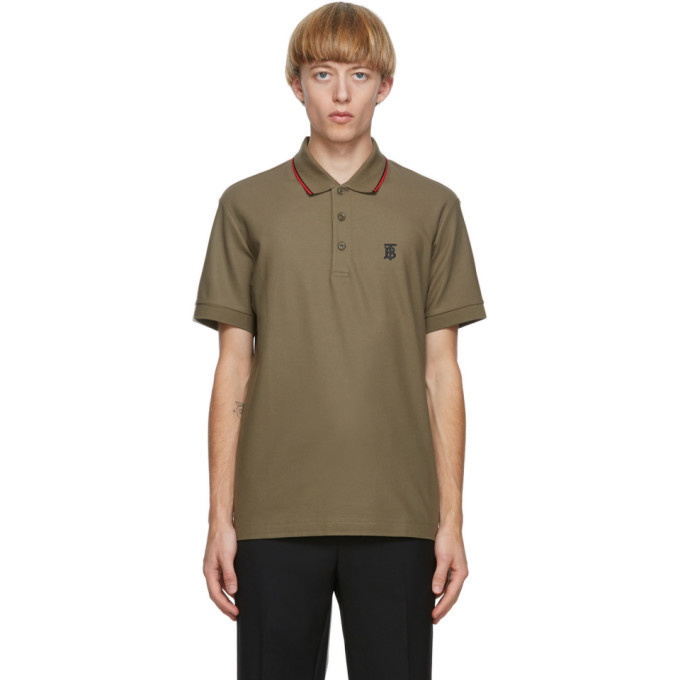 Photo: Burberry Khaki Embroidered Logo Waltham Polo