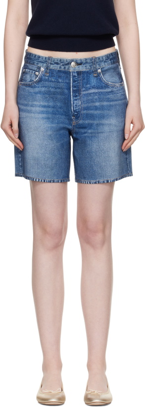 Photo: rag & bone Blue Miramar Kaia Shorts