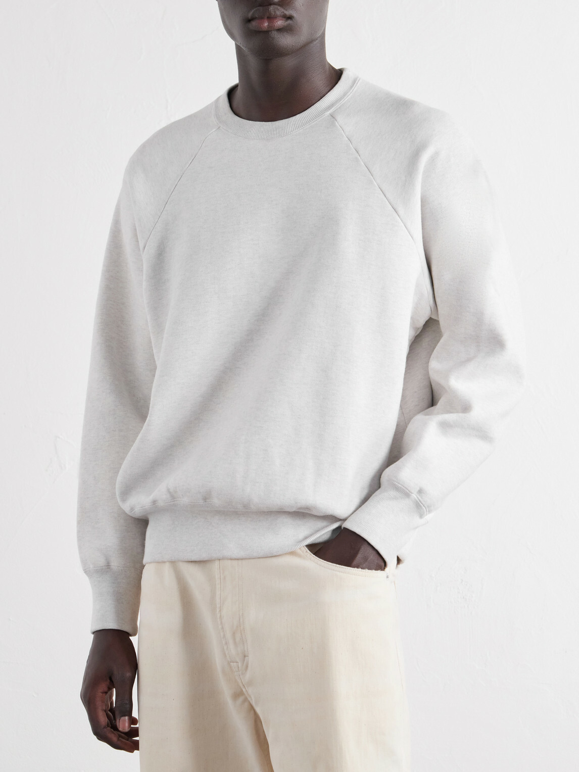 A.PRESSE - Cotton-Jersey Sweatshirt - Gray