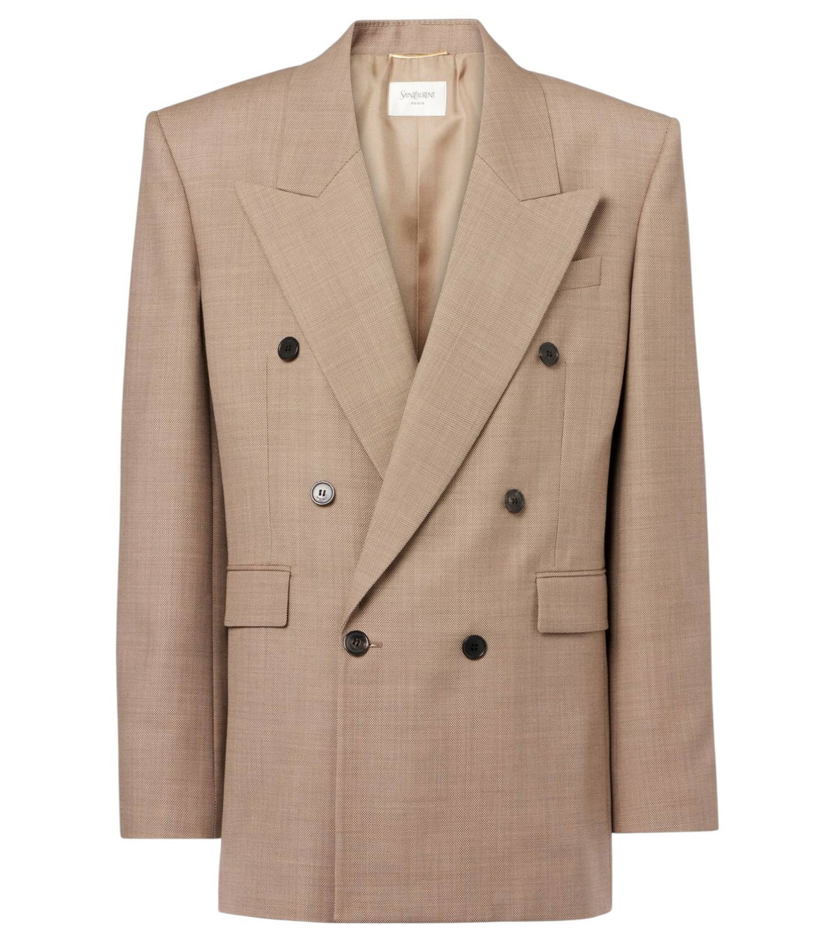 Hed Mayner Tan Wool Cropped Peacoat Hed Mayner