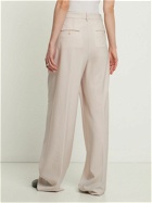THEORY - Pleated Wide Leg Stretch Wool Pants