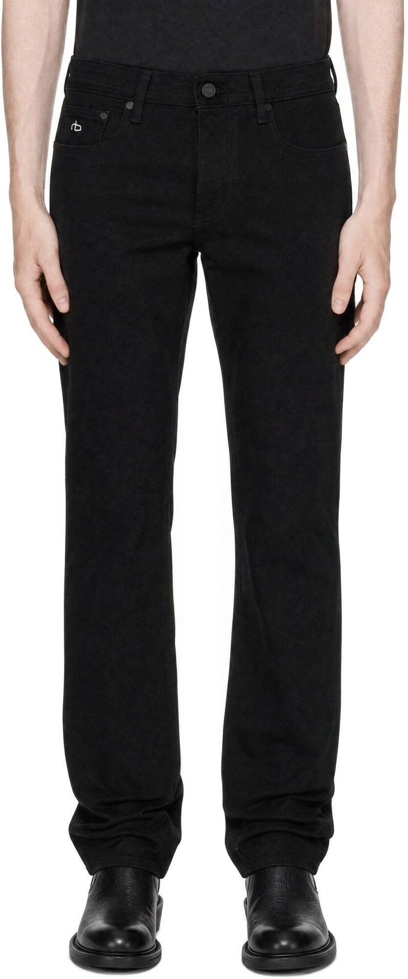 rag & bone Black Fit 4 Straight Jeans