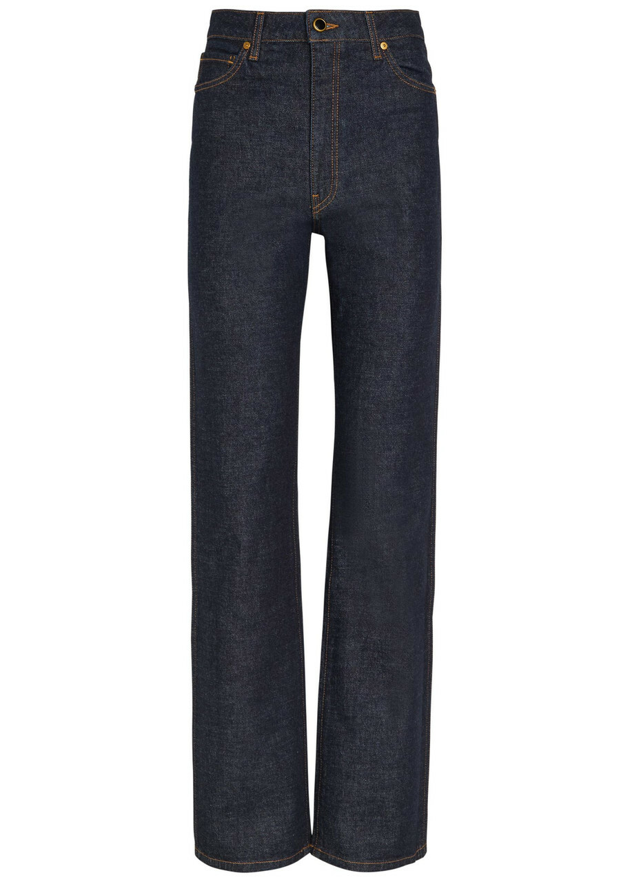 Khaite Danielle Slim Straight-leg Jeans Indigo