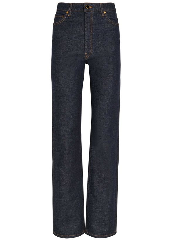 Photo: Khaite Danielle Slim Straight-leg Jeans Indigo