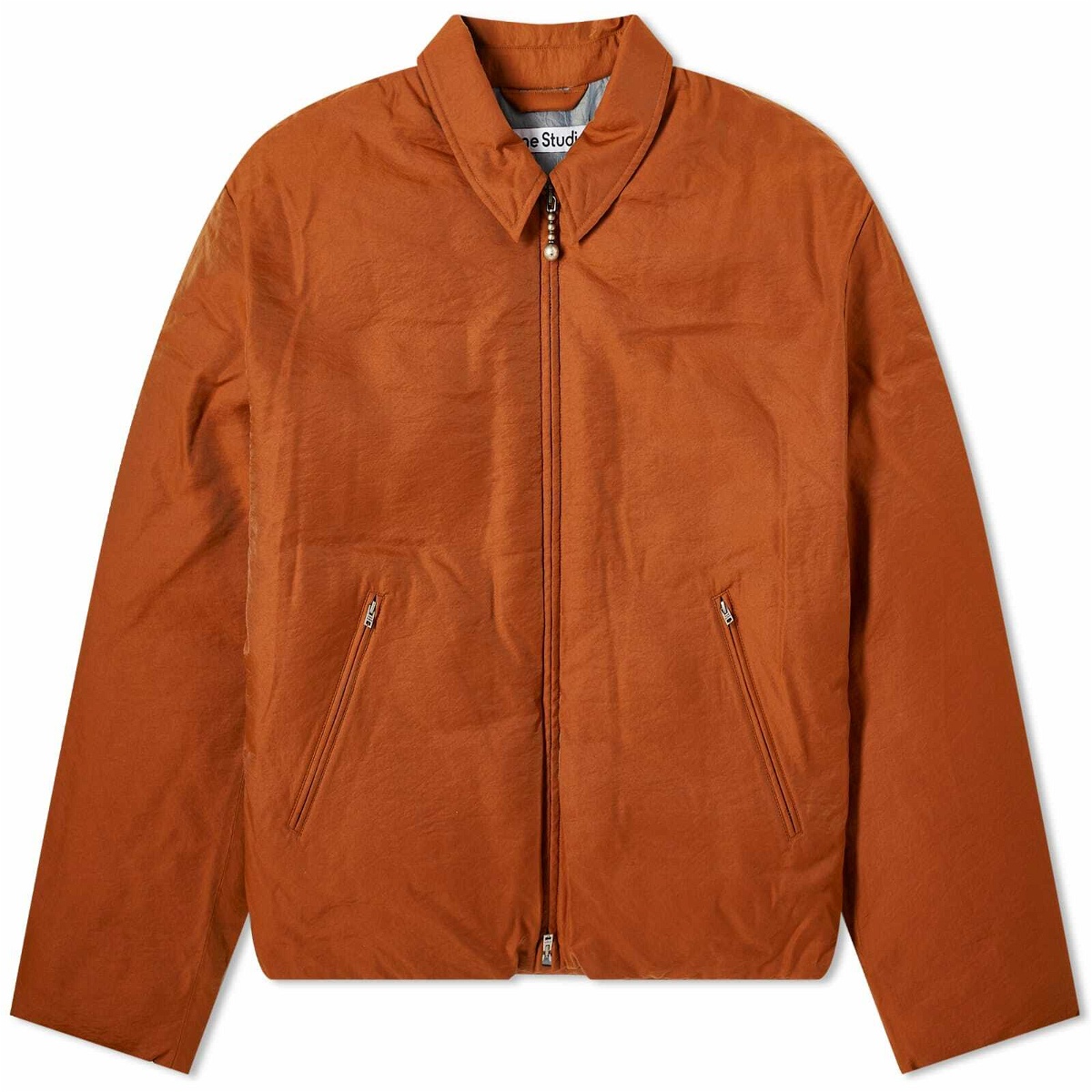 Photo: Acne Studios Men's Orst Technical Viscose Jacket in Ginger Orange
