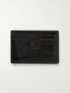 TOM FORD - Croc-Effect Patent-Leather Cardholder