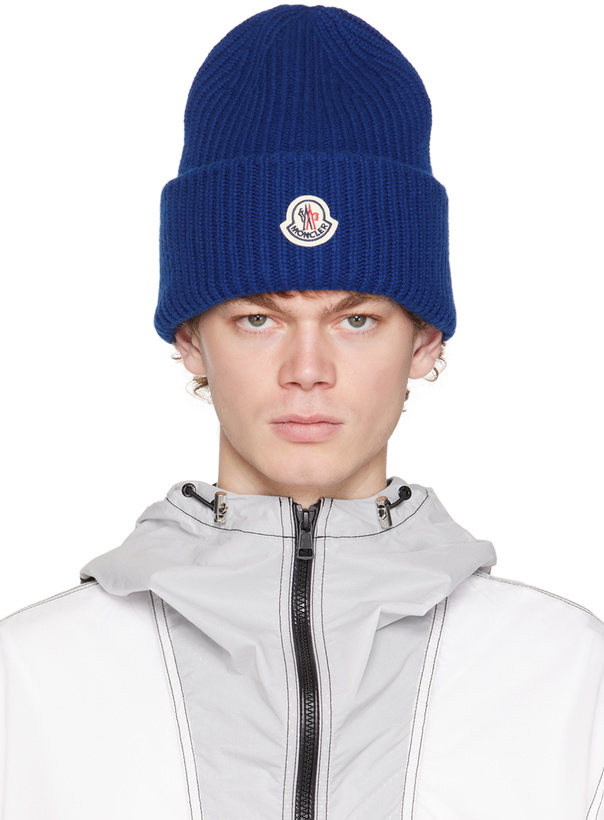 Photo: Moncler Navy Rolled Brim Beanie