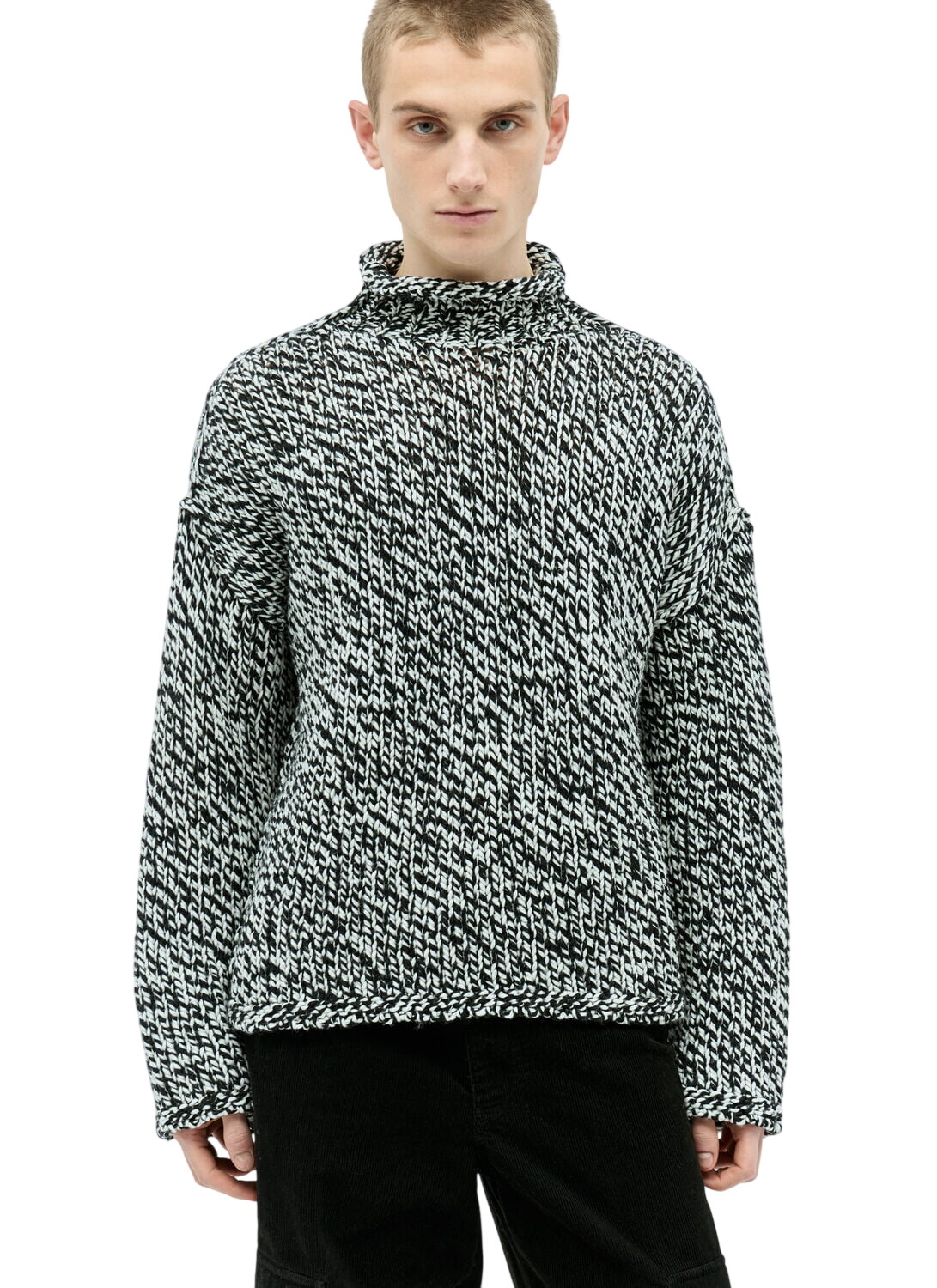 Acne Studios Navy Dasher O Face Sweater Acne Studios