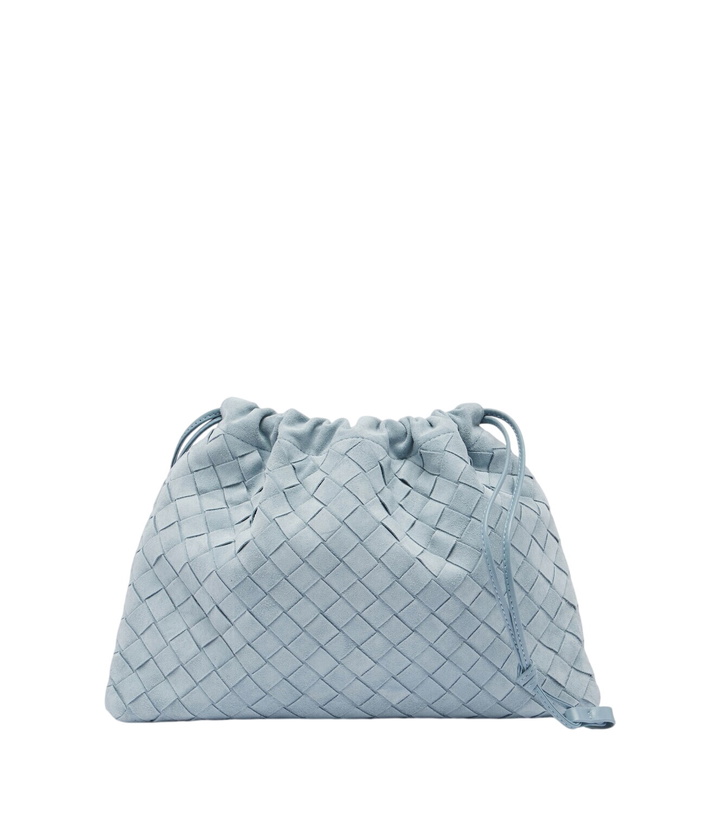 Photo: Bottega Veneta Dustbag Intrecciato Small suede pouch