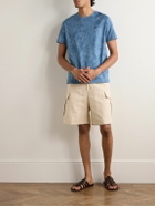 Etro - Logo-Embroidered Paisley-Print Cotton-Jersey T-Shirt - Blue