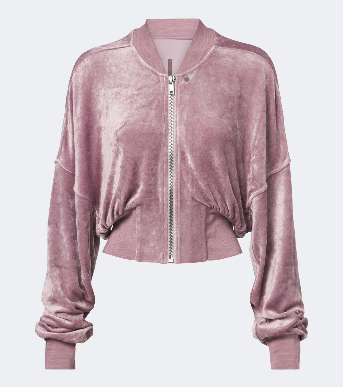 Rick Owens Flight velvet jersey bomber jacket