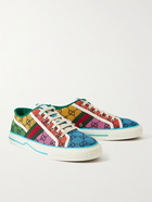 GUCCI - Tennis 1977 Webbing-Trimmed Logo-Jacquard Canvas Sneakers - Multi