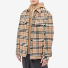 Burberry Men's Calmore Wool Check Shirt Jacket in Archive Beige