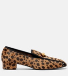 Herbert Levine Showtime leopard-print calf hair loafer pumps
